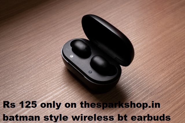 Rs 125 only on thesparkshop.in batman style wireless bt earbuds Unleashed