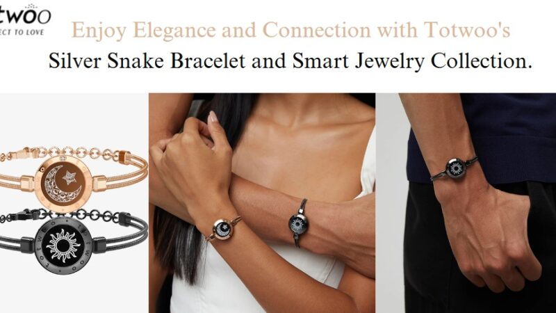 Enjoy Elegance and Connection with Totwoo’s Silver Snake Bracelet and Smart Jewelry Collection